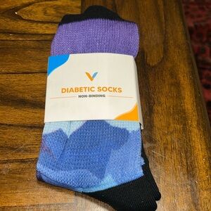 Viasox Unisex Milti color Diabetic Non-Binding socks - Size: Large